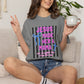 Jesus Made Her a Mama T-Shirt — Christian Mom Tee (Pink & Blue Ribbon)