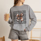 GILDAN - Cougars Cheer Bow Sweatshirt - Repeated Text Graphic Crewneck