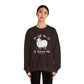 HE LEFT THE 99 WHITE FONT ADULT SWEATSHIRT