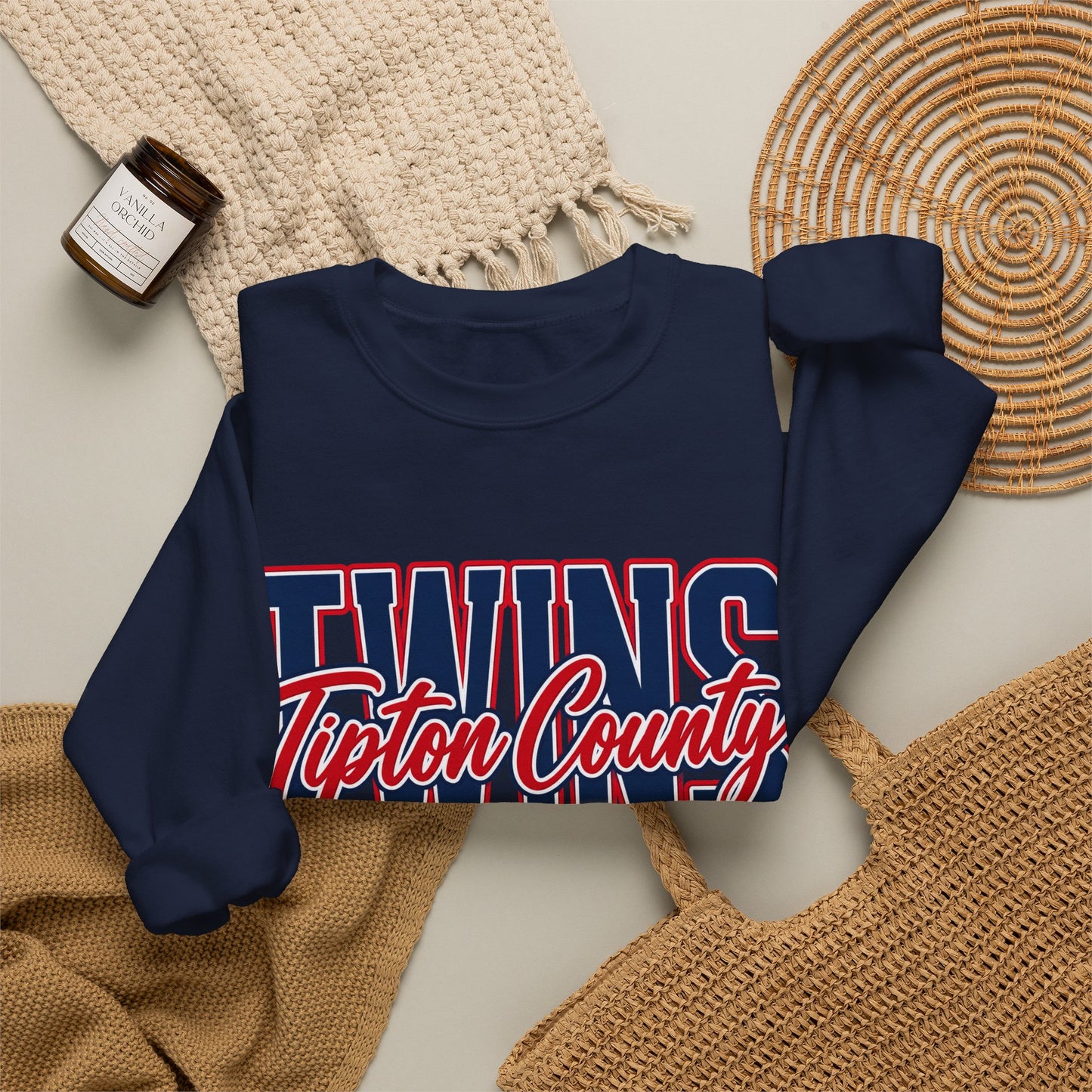 GILDAN - Crewneck Sweatshirt - Tipton County Twins Retro Logo