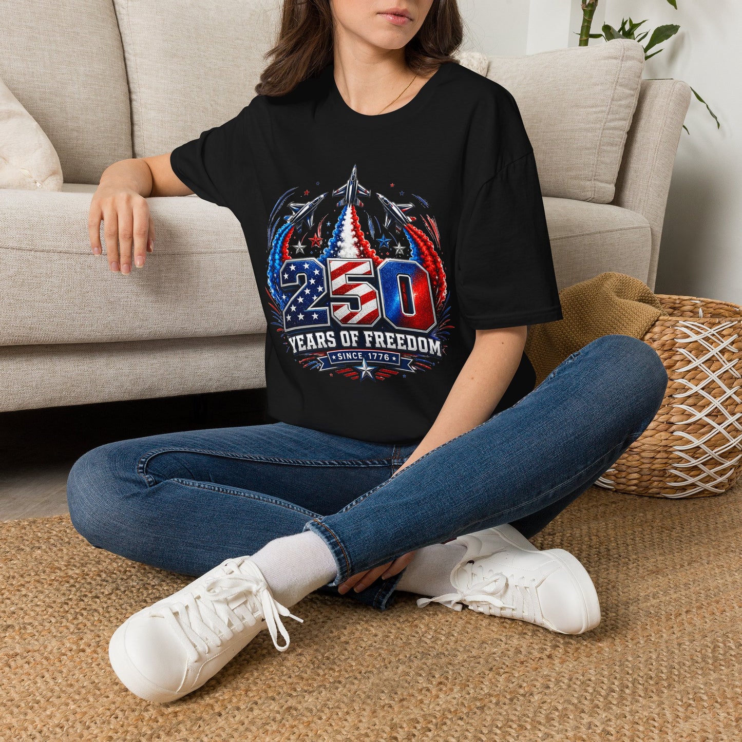 GILDAN - 250 Years of Freedom T-Shirt — Patriotic Jet Tribute