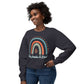 COMFORT COLORS -  Crewneck Sweatshirt - 'Stay Humble & Kind' Pastel Rainbow