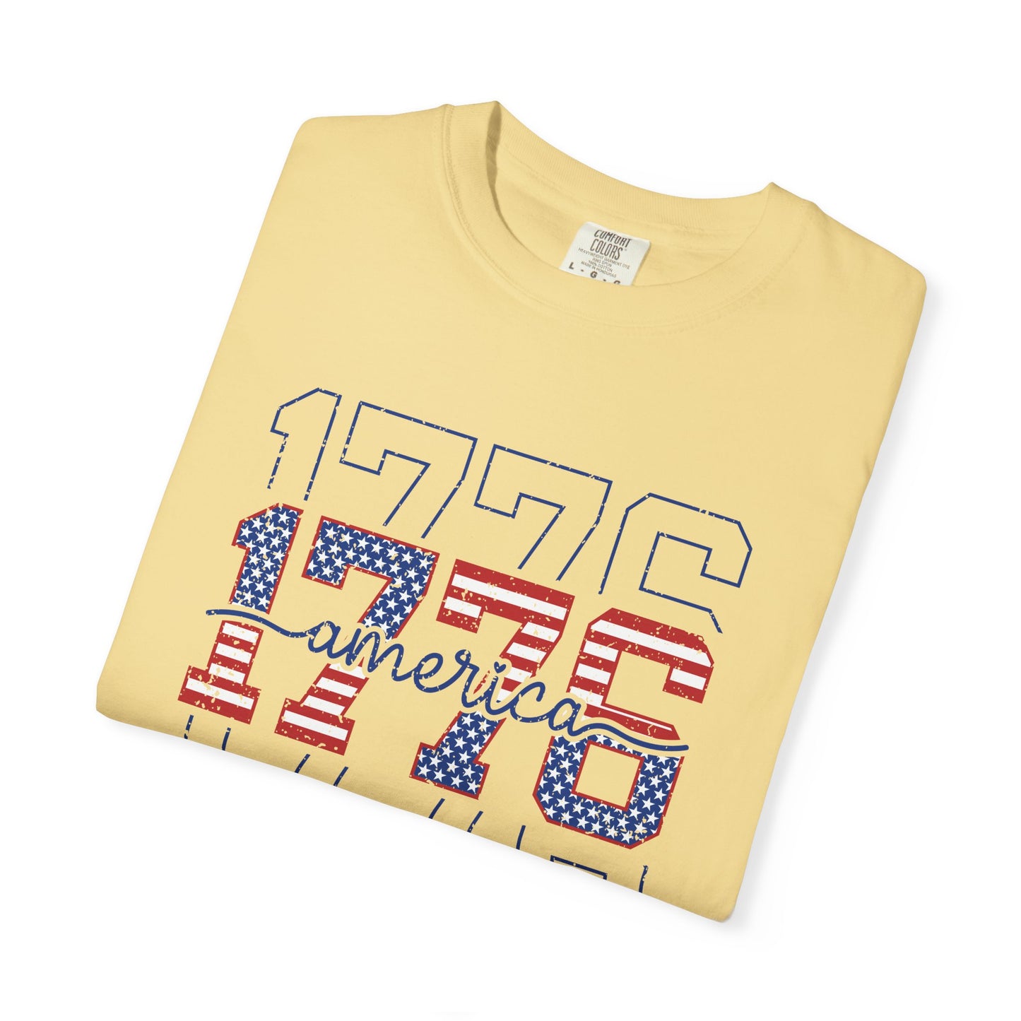 COMFORT COLORS - 1776 America Graphic T-Shirt — Patriotic Independence Day Tee