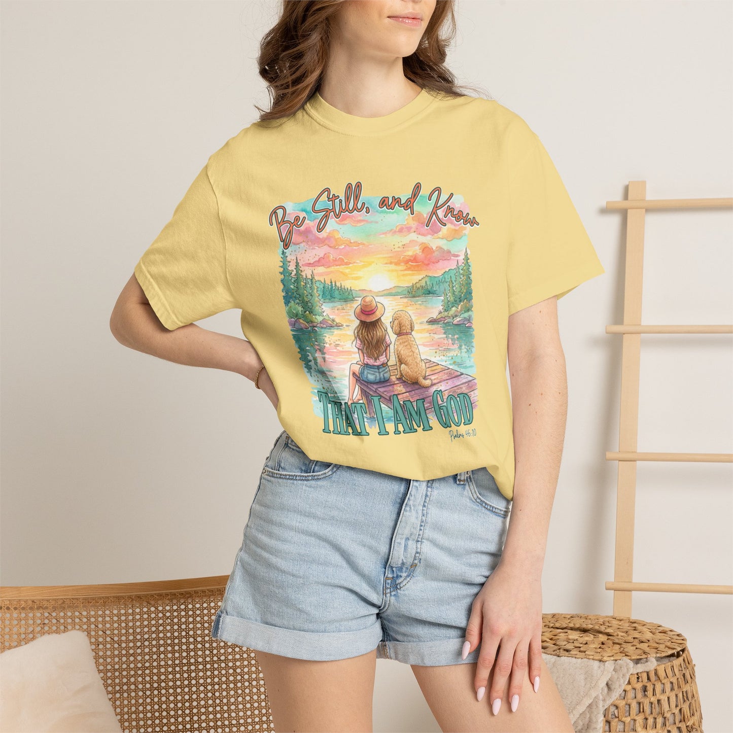 COMFORT COLORS - That I May Know T-Shirt — 'Be Still and Know' Scenic Faith Tee