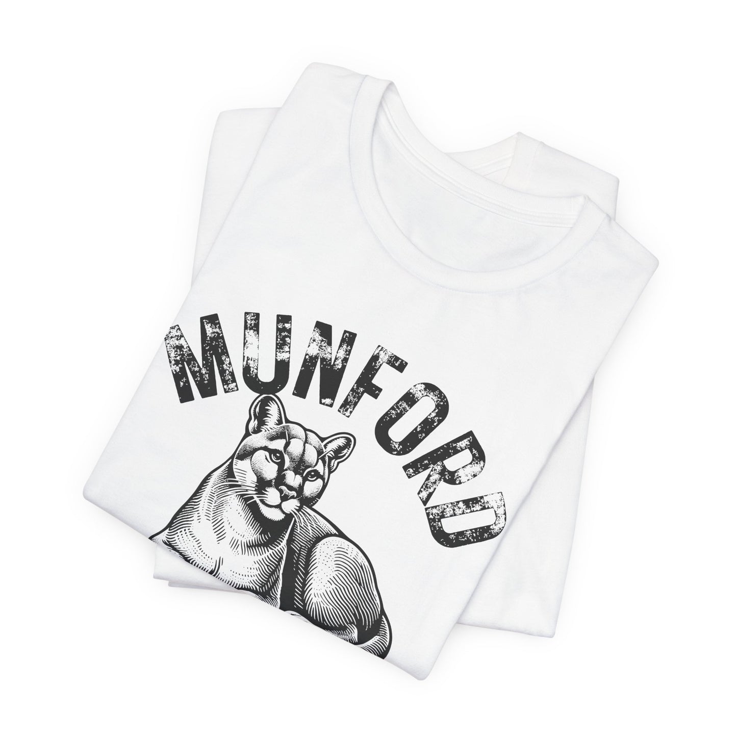 BELLA CANVAS - Munford Cougars T-Shirt — Vintage Cougar Mascot School Spirit Tee