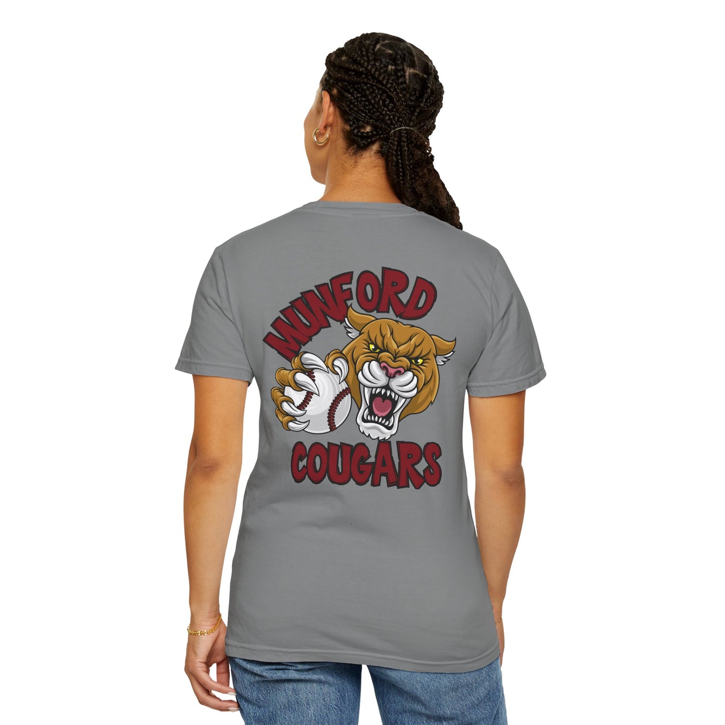COMFORT COLORS - Cougars Mascot T‑Shirt — Munford Cougar School Spirit Tee