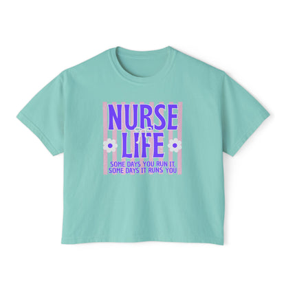 COMFORT COLORS CROP TOP - Nurse Life Boxy Tee — "Some Days You Win..." Inspirational Nurse T-Shirt