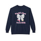 GILDAN -World’s Best Teacher Crewneck Sweatshirt — Bow & Pencil Teacher Gift