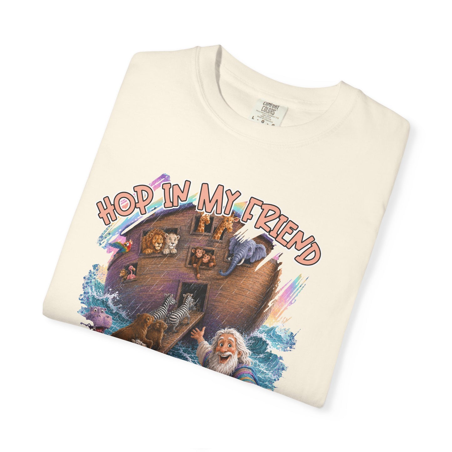 COMFORT COLORS - Noah’s Ark Graphic T-Shirt — "Hope in My Friend, In God’s Will" Faith Tee