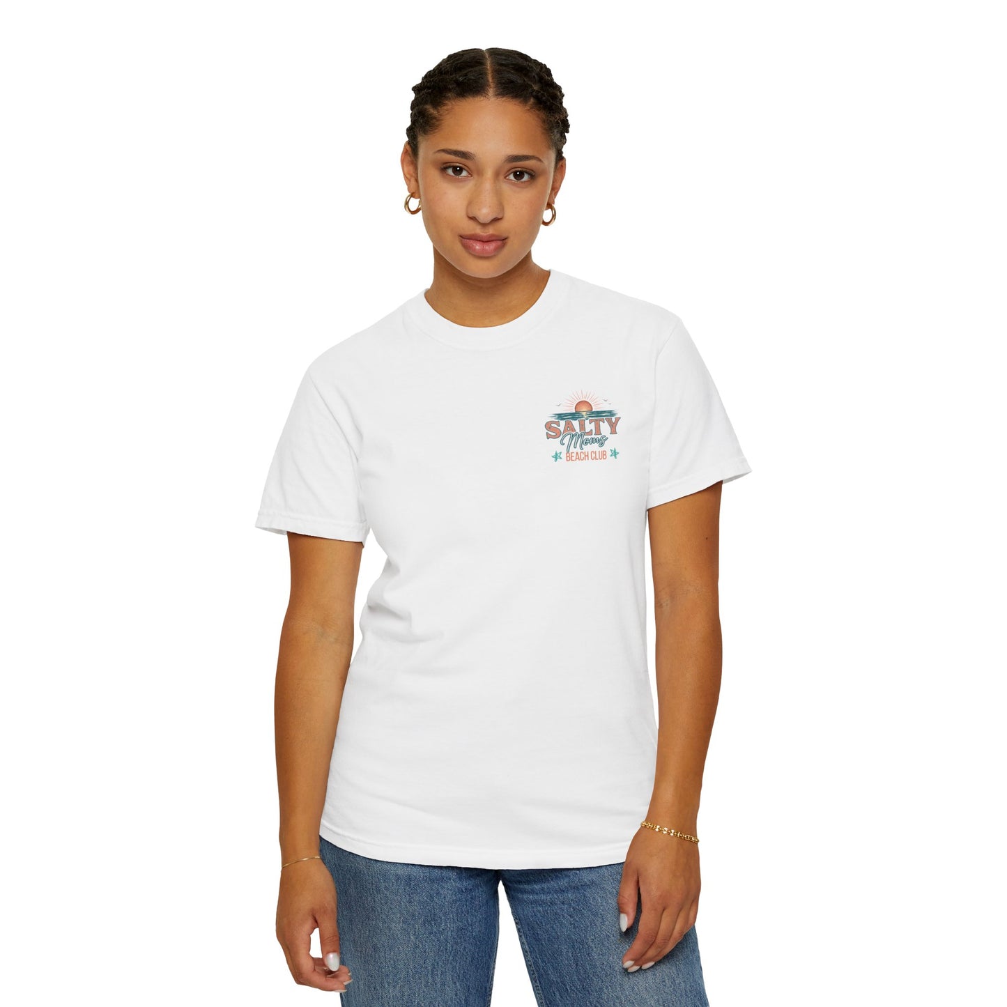 COMFORT COLORS - Salty Vibes Beach Club T-Shirt — 'Salty Memory' Coastal Graphic Tee