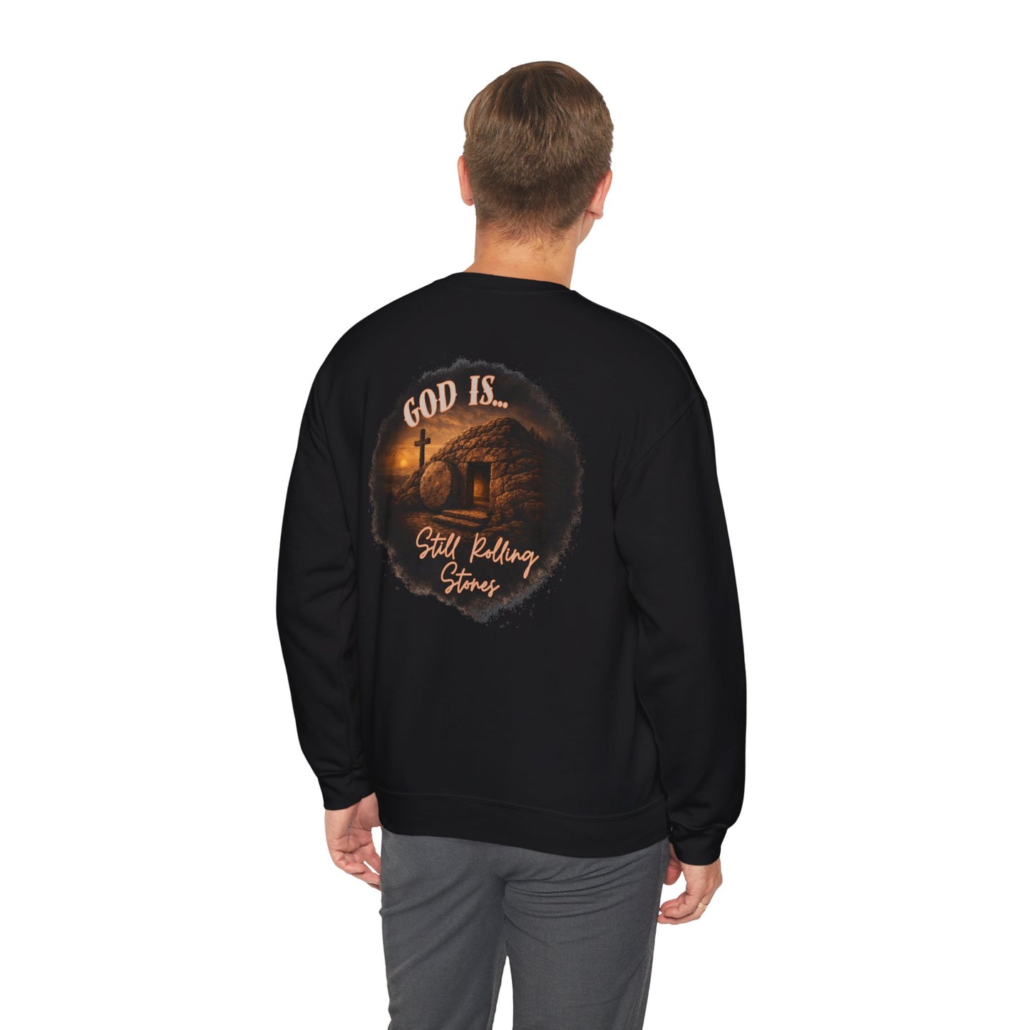 GOD IS STILL ROLLING STONES ADULT SWEATSHIRT