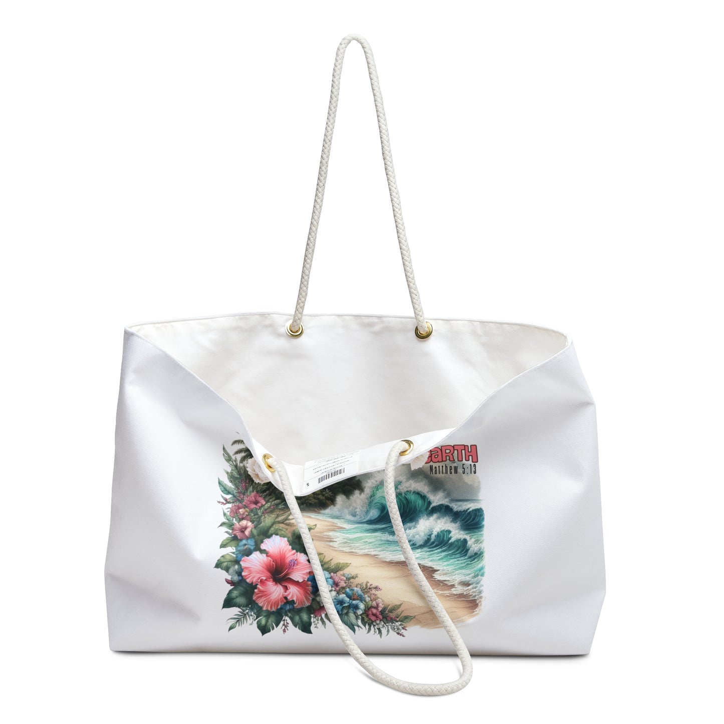 Beach Weekender Bag – "You Are the Salt of the Earth" Tropical Tote