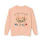 COMFORT COLORS -Crewneck Sweatshirt — "No One Fights Alone" Hands & Medical Symbols Support Pullover