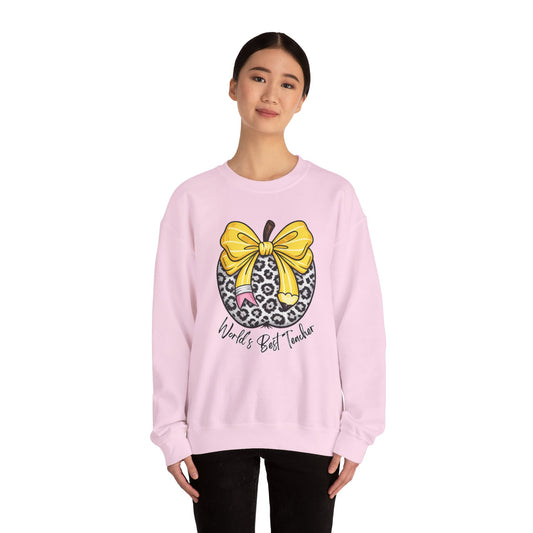 GILDAN - World's Best Teacher Unisex Heavy Blend™ Crewneck Sweatshirt