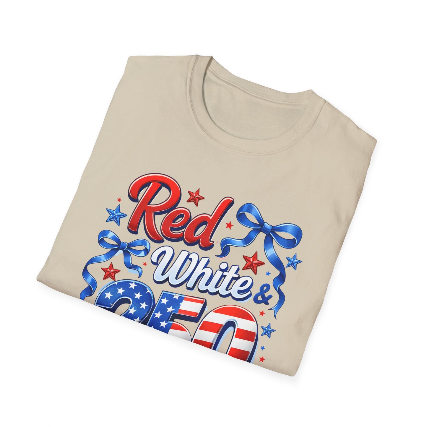 GILDAN - Patriotic "Red White & 4th" T-Shirt — USA Stars & Stripes 4th of July Tee