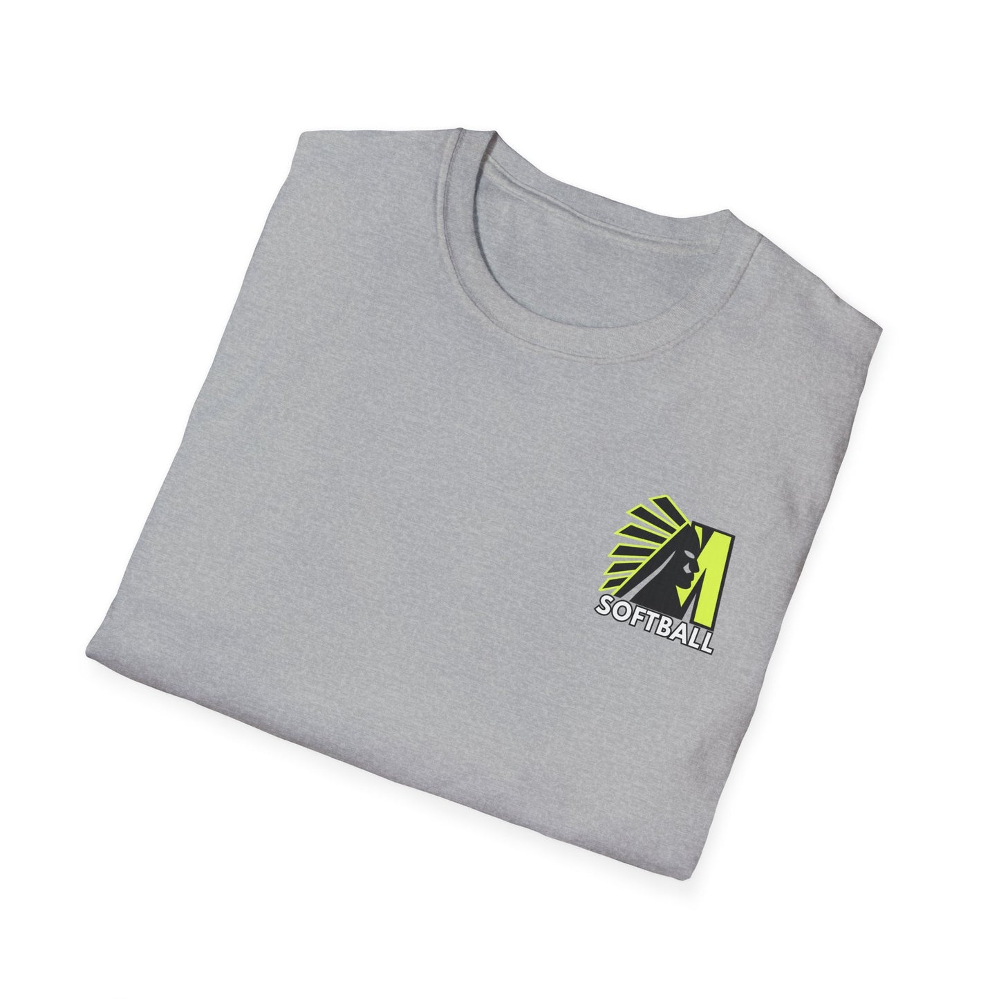 ** PERSONALIZE IT ** Customized Softball Player Backprint T-Shirt With Front Team Logo