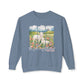 COMFORT COLORS - Shepherd Lamb Crewneck Sweatshirt — "Thou Wilt Keep Him in Perfect Peace" Floral Lamb Design