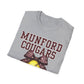 Munford Cougars Softball T-Shirt — Yellow Ball with Bow Team Tee