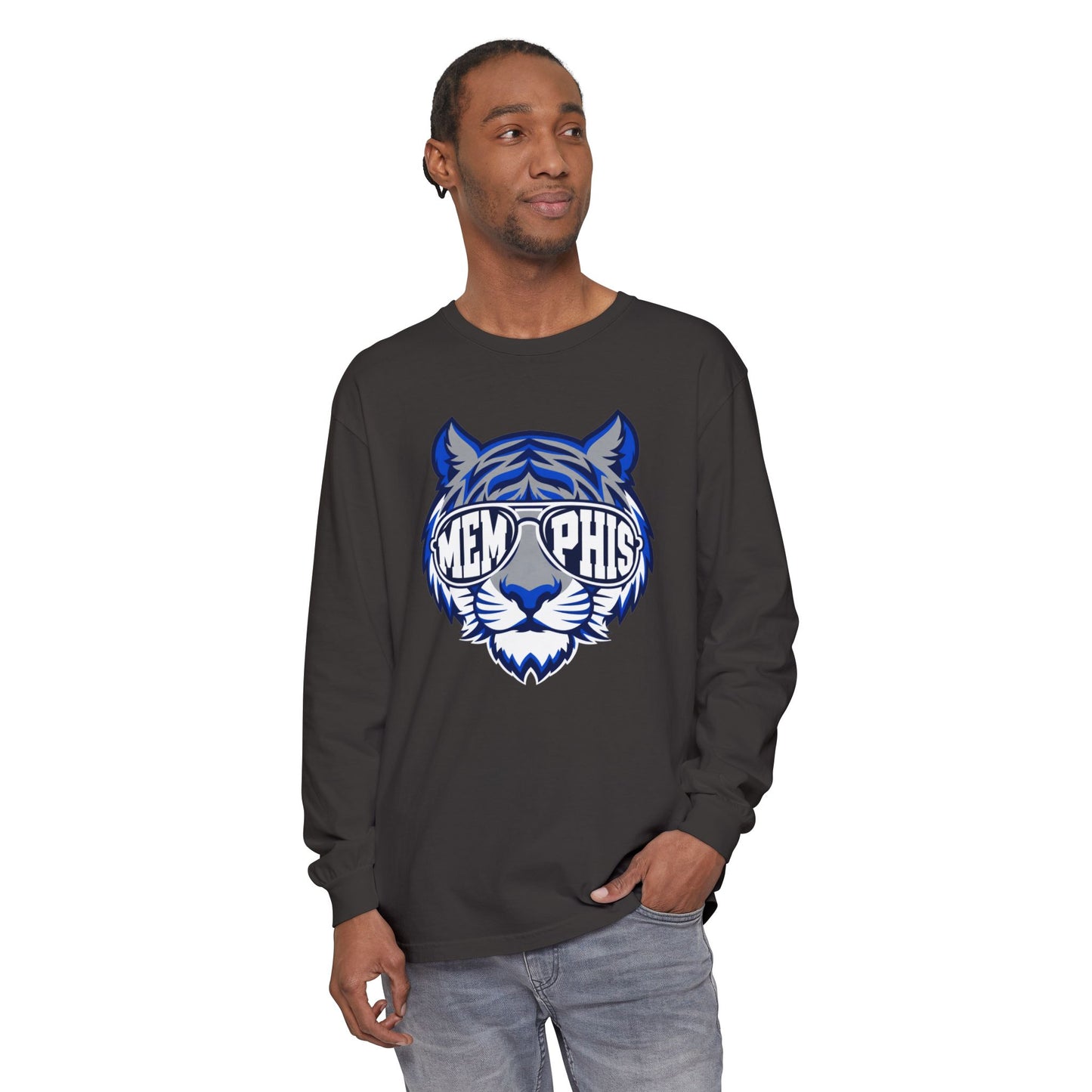 COMFORT COLORS - Memphis Tiger Sunglasses Long Sleeve Tee