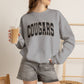 GILDAN - Cougars Crewneck Sweatshirt — BLACK LETTERS LEOPARD OUTLINE - Vintage Collegiate Team Pullover