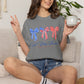 God Bless America Patriotic T-Shirt — Red, White & Blue Bow Design