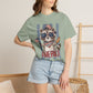 COMFORT COLORS - Patriotic Raccoon America T-Shirt