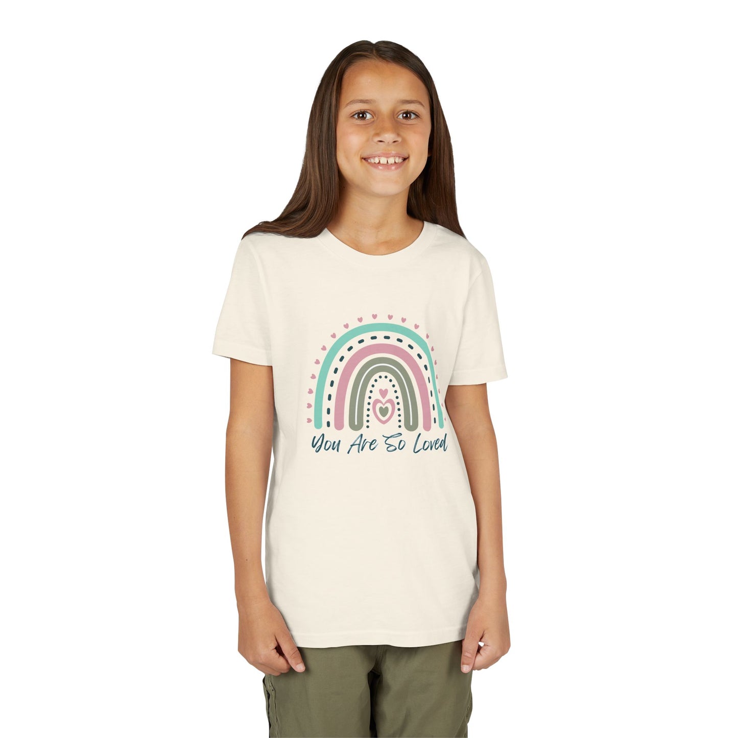 BELLA CANVAS-Youth Tee — Pastel Rainbow “You Are So Loved” Kids T‑Shirt