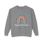 COMFORT COLORS -  Crewneck Sweatshirt - 'Stay Humble & Kind' Pastel Rainbow