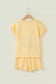 Yellow Eyelet Lace Patchwork Sleeve Short 2pcs Outfit