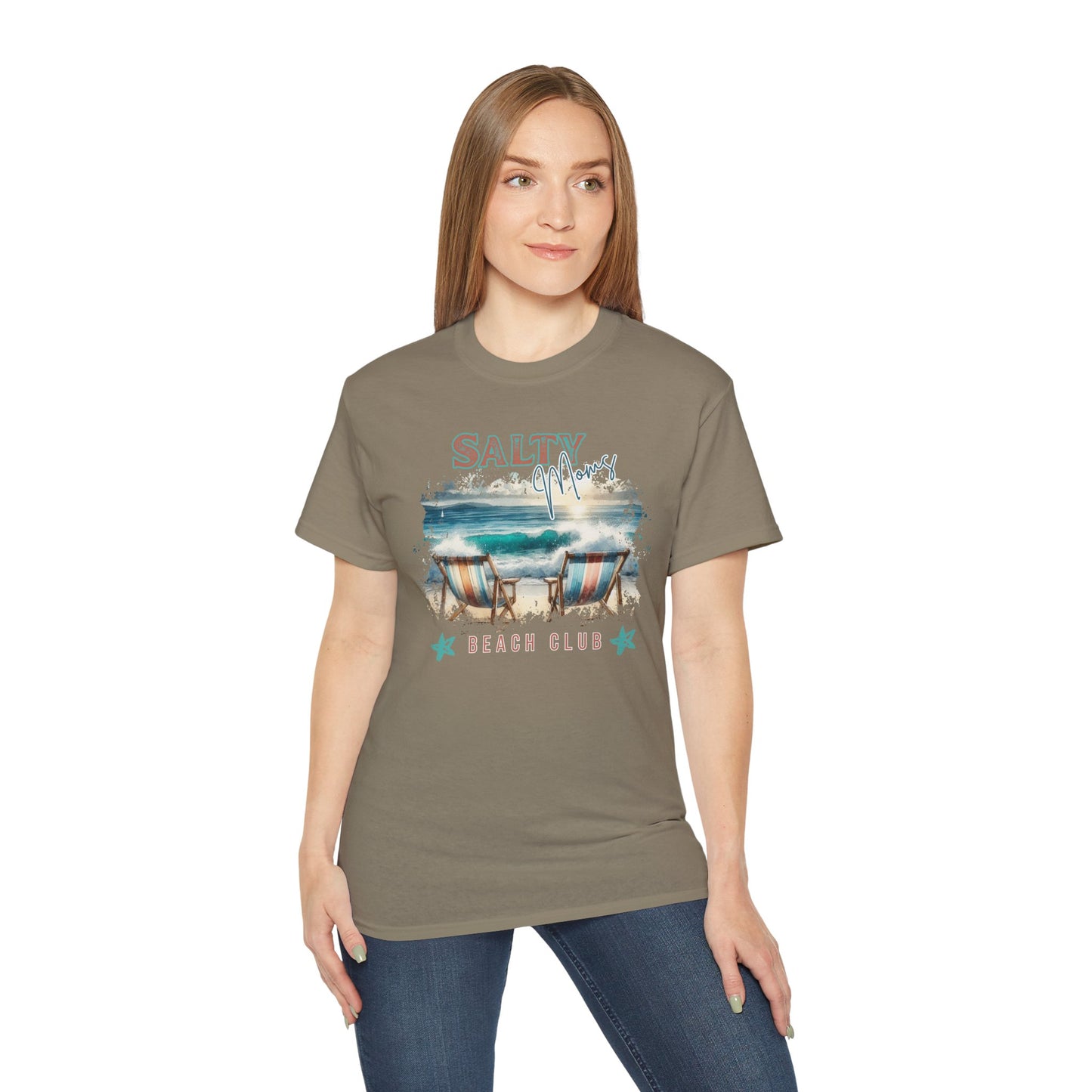 Salty Vibes Beach Club Tee — Retro Coastal Surf T-Shirt