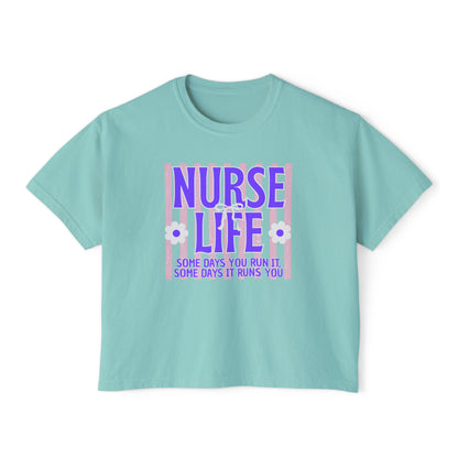 COMFORT COLORS CROP TOP - Nurse Life Boxy Tee — "Some Days You Win..." Inspirational Nurse T-Shirt