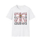 Cougars Bow Baseball T-Shirt — Cheer Team Spirit Tee
