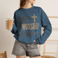 GILDAN - Worship Crewneck Sweatshirt — "Made to Worship to Him" Christian Pullover