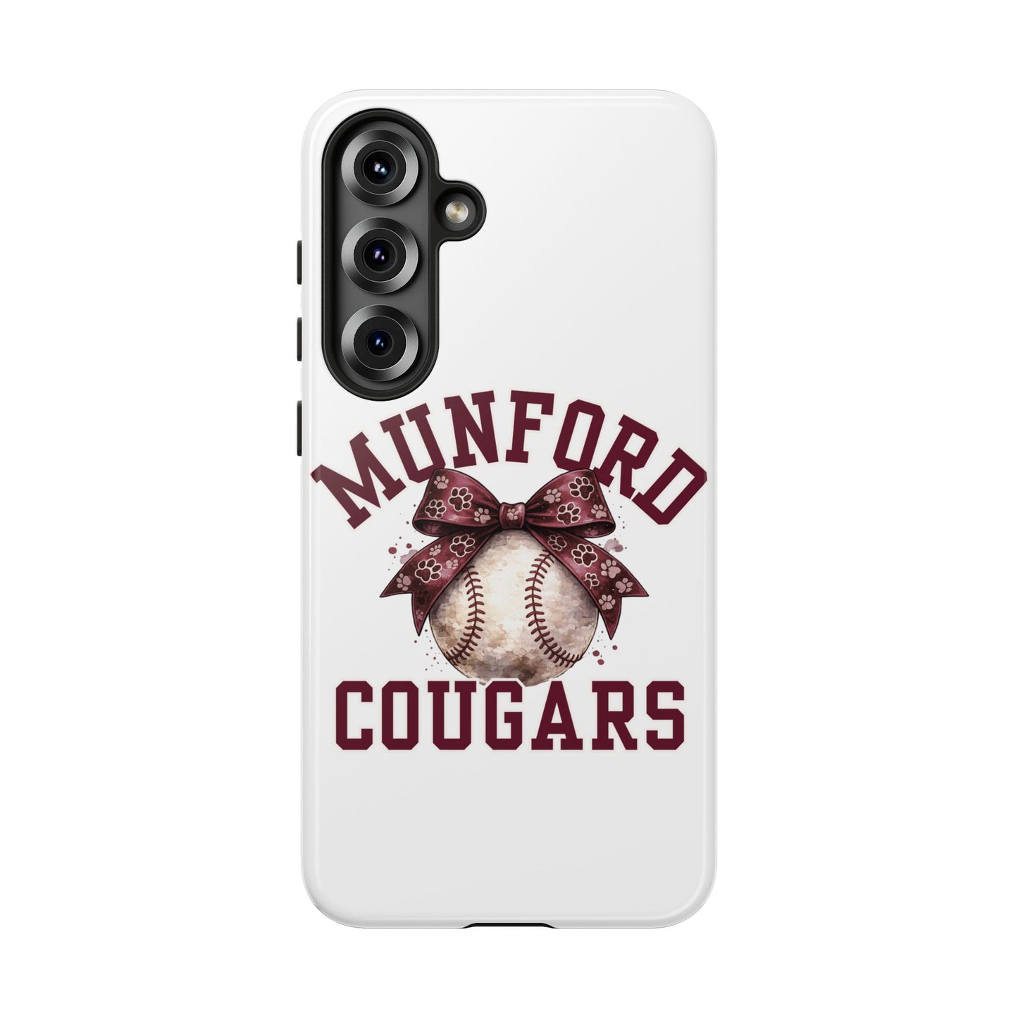 *** NEED TO PERSONALIZE THIS ? - DO NOT PURCHASE THIS ITEM - EMAIL ME @REFININGFAITHCOMPANY@GMAIL.COM - Munford Cougars Baseball Phone Case - Tough Cases Sports Team Phone Cover
