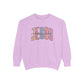 COMFORT COLORS - Jesus Floral Graphic Sweatshirt — Retro Pastel Faith Pullover