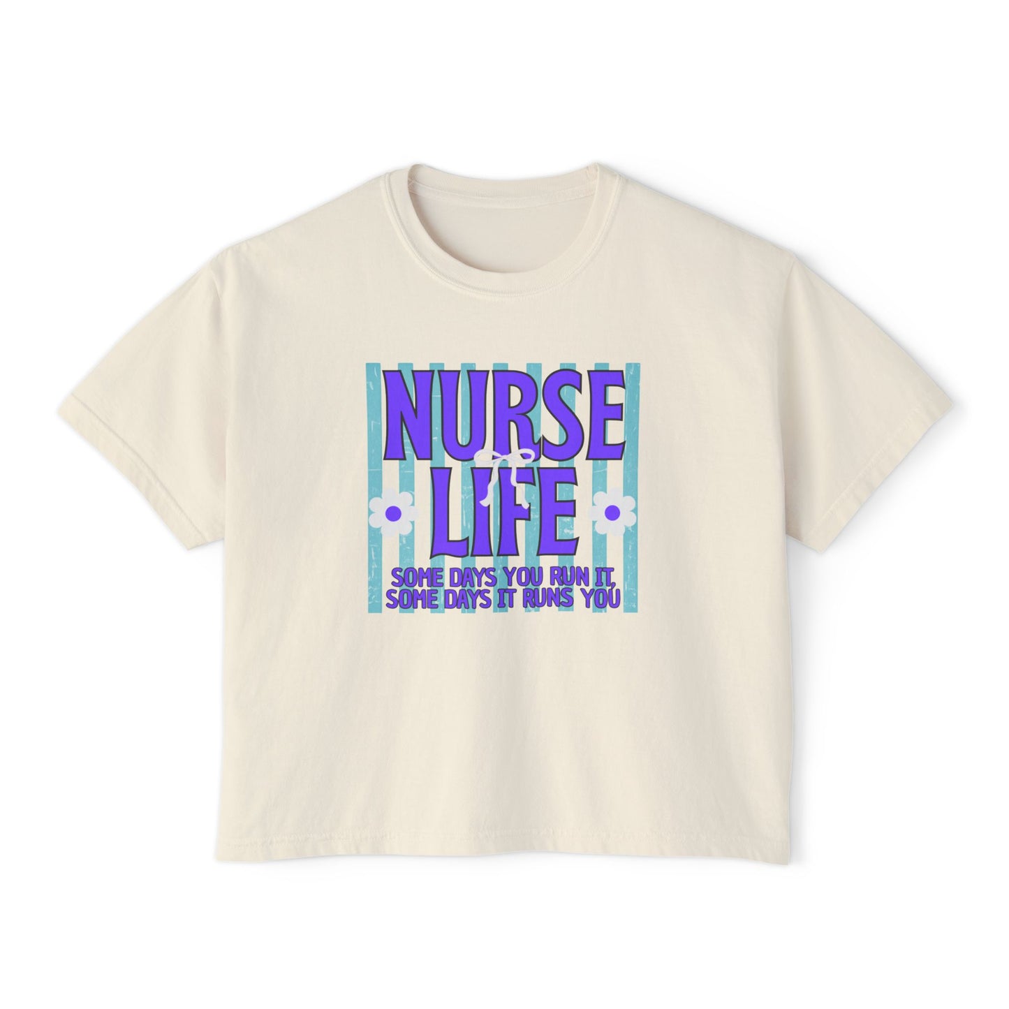 COMFORT COLORS CROP TOP - Nurse Life Boxy Tee — "Some Days You Win..." Inspirational Nurse T-Shirt