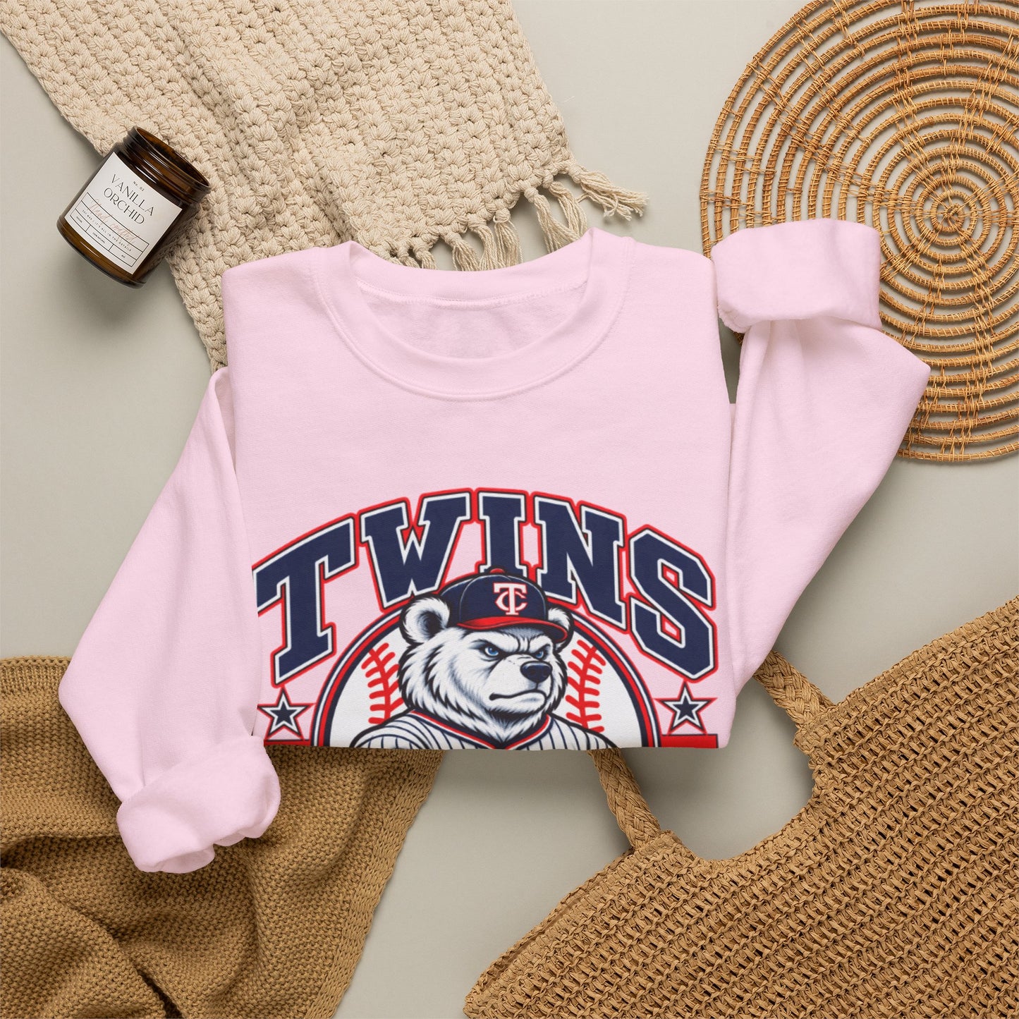 Twins Tipton County Baseball Crewneck Sweatshirt – Est. 2028 Vintage Mascot
