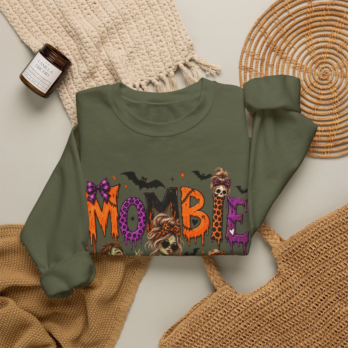 GILDAN - Mombie Halloween Sweatshirt — "Mombie" Zombie Mom Graphic Crewneck