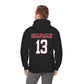 Twins Baseball Hoodie — Tipton County Team Logo & Custom Number (Chapman 13)