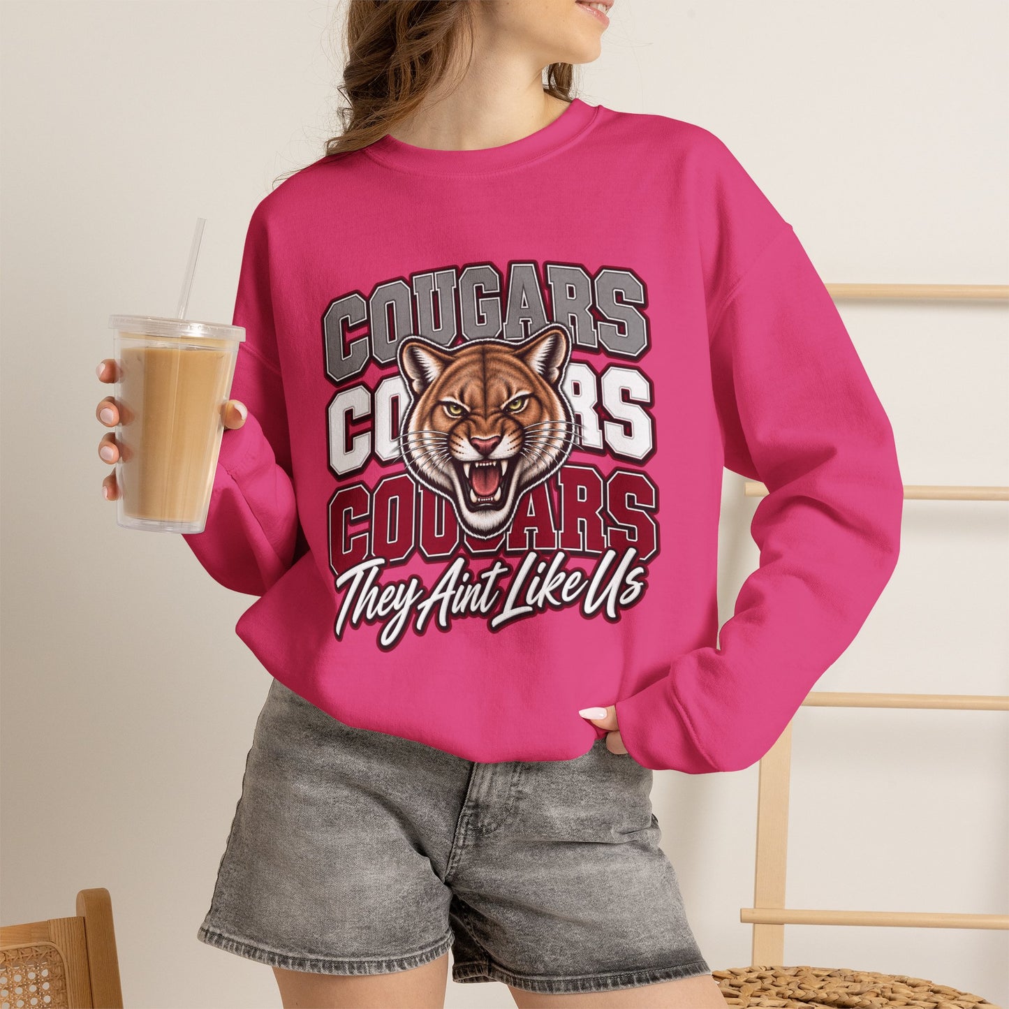 GILDAN - Cougars They Ain't Like Us Crewneck Sweatshirt
