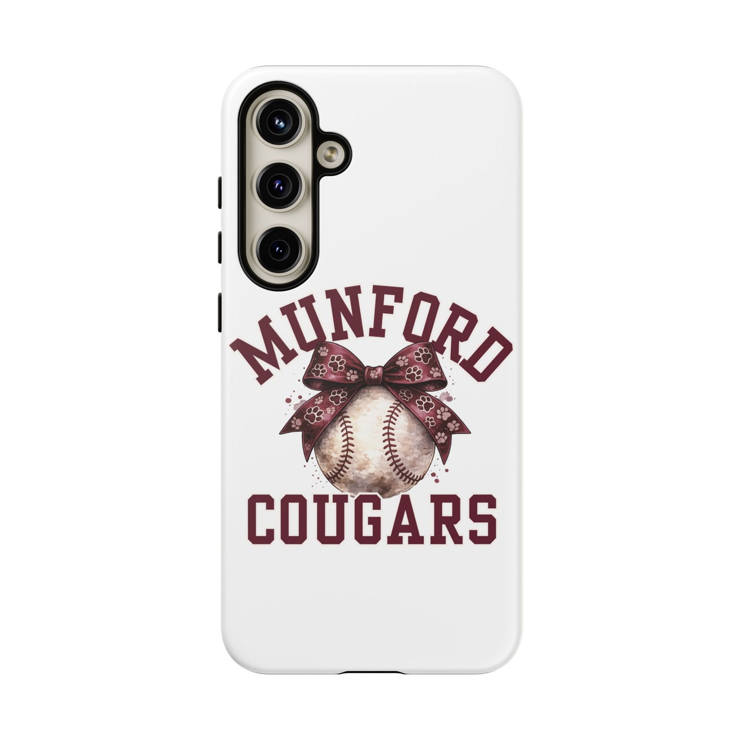 *** NEED TO PERSONALIZE THIS ? - DO NOT PURCHASE THIS ITEM - EMAIL ME @REFININGFAITHCOMPANY@GMAIL.COM - Munford Cougars Baseball Phone Case - Tough Cases Sports Team Phone Cover