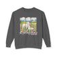 COMFORT COLORS - Shepherd Lamb Crewneck Sweatshirt — "Thou Wilt Keep Him in Perfect Peace" Floral Lamb Design