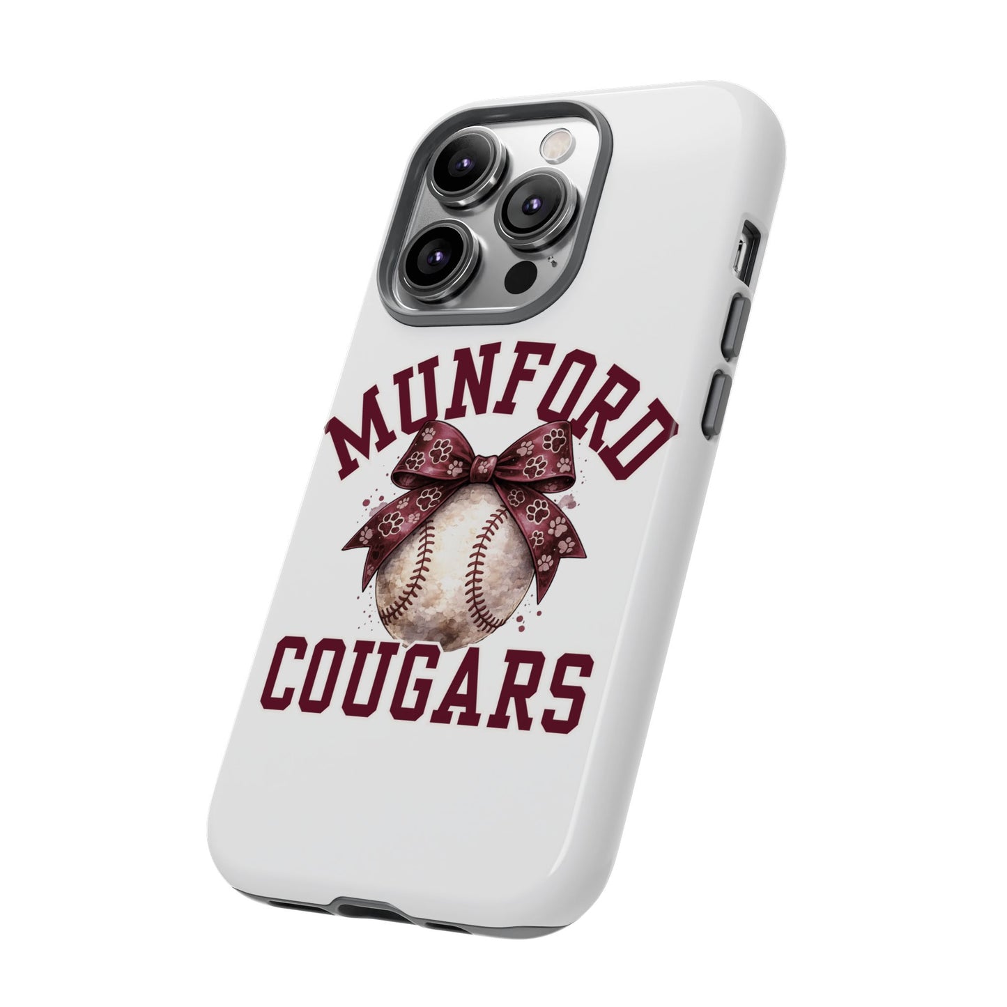 *** NEED TO PERSONALIZE THIS ? - DO NOT PURCHASE THIS ITEM - EMAIL ME @REFININGFAITHCOMPANY@GMAIL.COM - Munford Cougars Baseball Phone Case - Tough Cases Sports Team Phone Cover