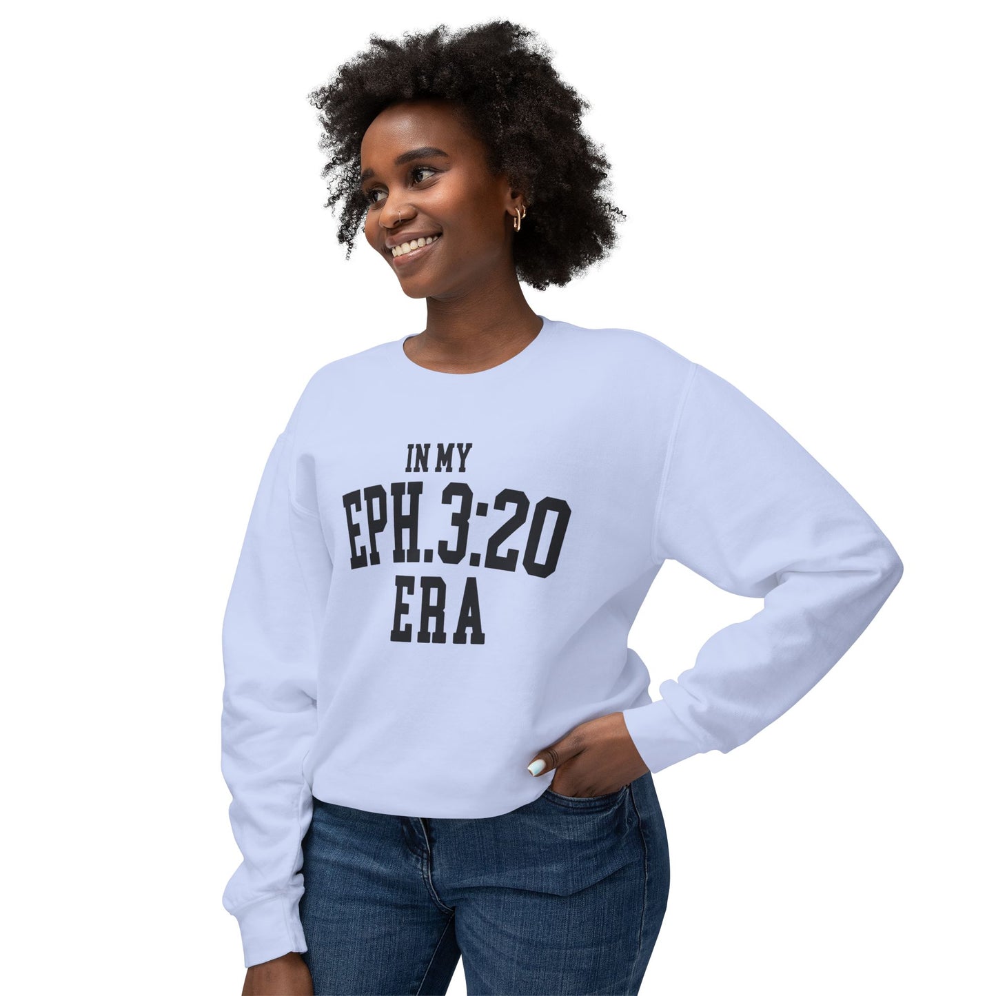 COMFORT COLORS - Eph. 3:20 Era Crewneck Sweatshirt — Inspirational Christian Pullover