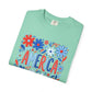 COMFORT COLORS - America Floral T-Shirt — Red, White & Blue Patriotic Tee