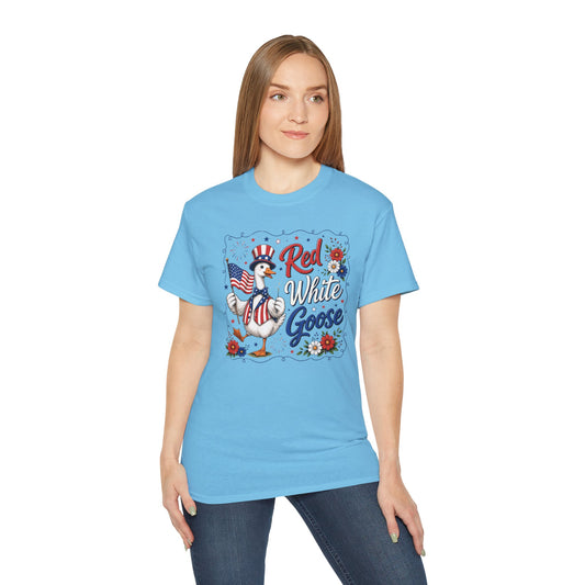 Patriotic "Red White Goose" Tee