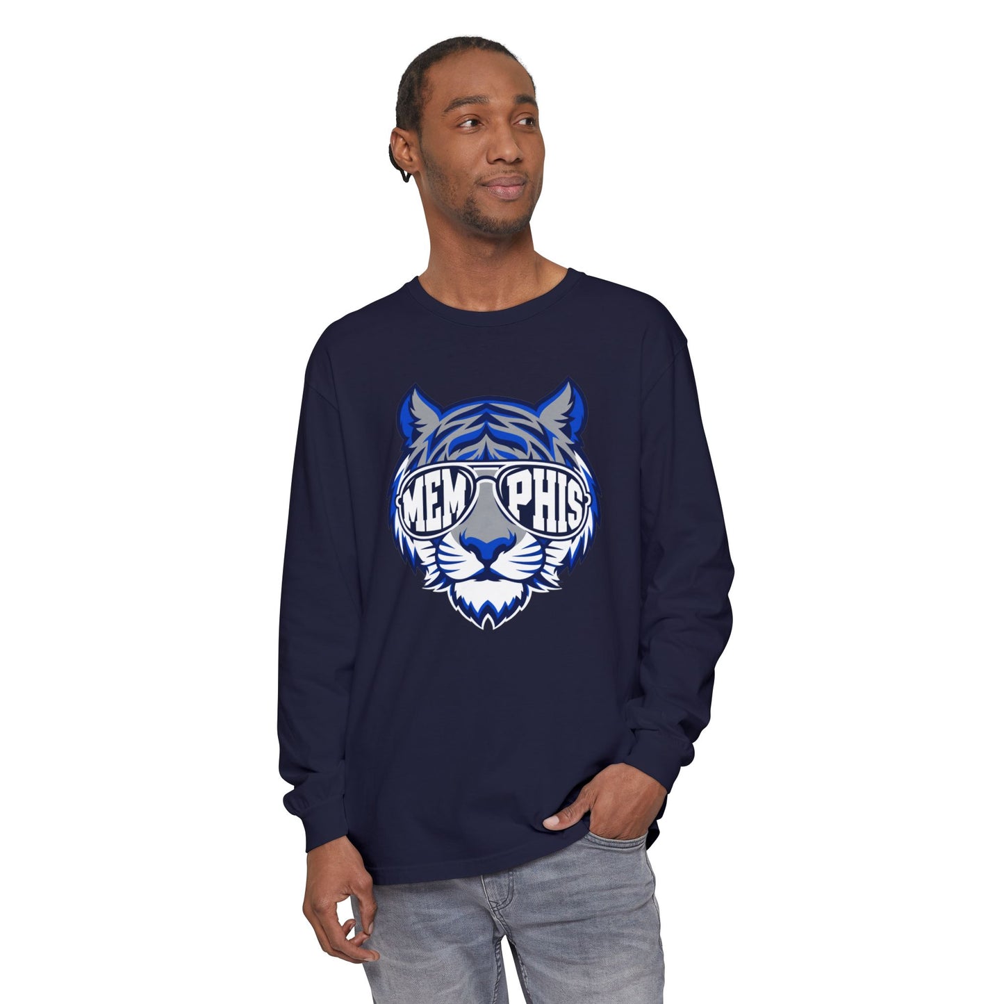 COMFORT COLORS - Memphis Tiger Sunglasses Long Sleeve Tee