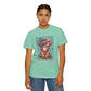 COMFORT COLORS - All American Girl T-Shirt — Patriotic Cow Pup Graphic Tee
