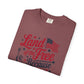 COMFORT COLORS - Land of the Free Because of the Brave T-Shirt — Patriotic Statue of Liberty Graphic Tee