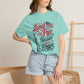 COMFORT COLORS - Land of the Free Because of the Brave T-Shirt — Patriotic Statue of Liberty Graphic Tee